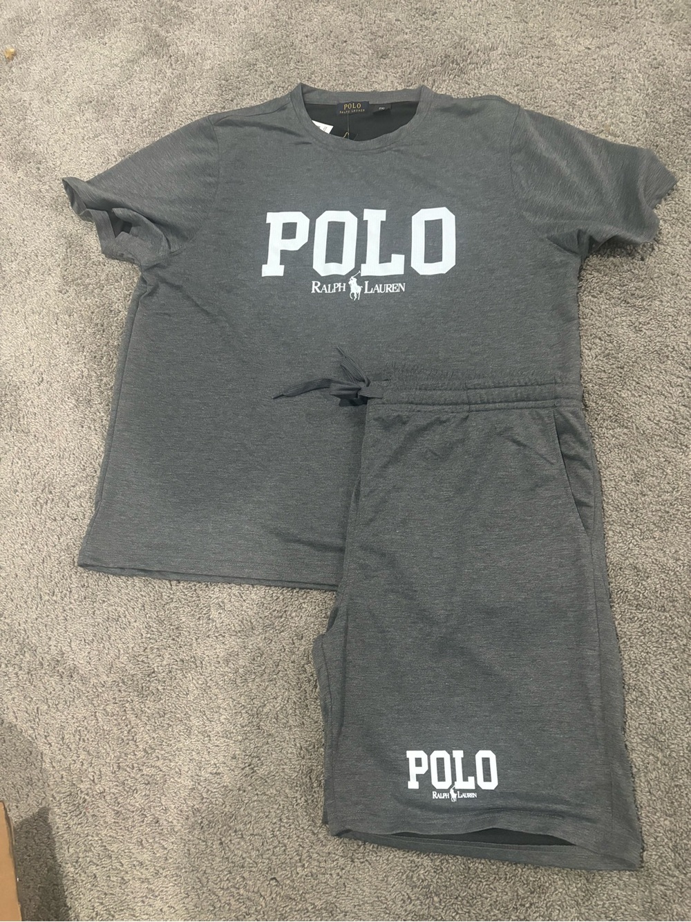 Polo by Ralph Lauren Charcoal Gray Logo Lounge Shorts